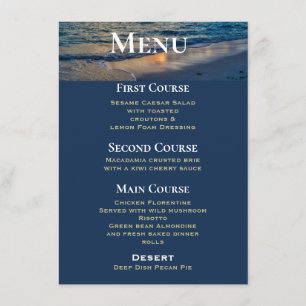 Destination Wedding Sunny Skies Wedding Menu