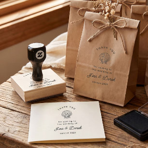 Destination Wedding Thank You Favor Rubber Stamp