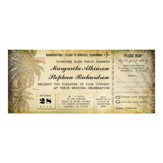 destination wedding tickets with RSVP Card