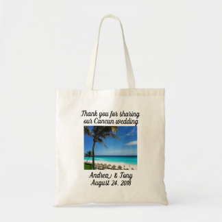 Destination wedding tote bag