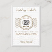 Destination Wedding Travel Theme QR Code Photo Enclosure Card (Front)