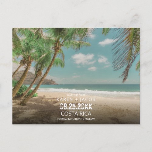 Destination Wedding Tropical Beach Save the Date 