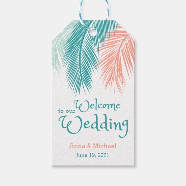 Destination wedding welcome gift tags (Front)