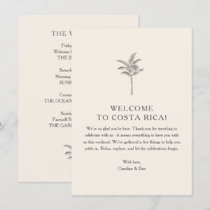 Destination Wedding Welcome Itinerary Palm Tree 