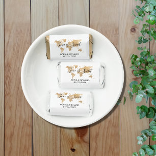 Destination Wedding World Map Love is Sweet Hershey's Miniatures