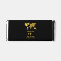 Destination Wedding World Passport Black Gold