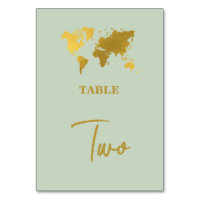 Destination Wedding World Passport Sage Green Gold