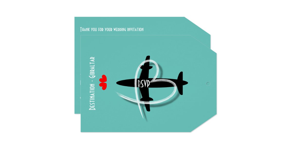 Destination Weddings Abroad Gibraltar Rsvp Invitation Zazzle Com