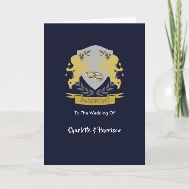 Destination Weddings Abroad Photo Passport Invite (Front)