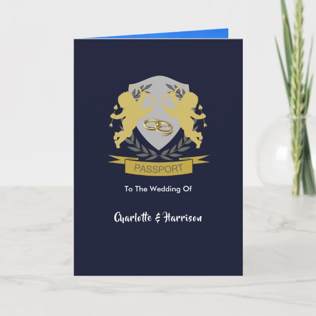 Destination Weddings Abroad Photo Passport Invite (Front)