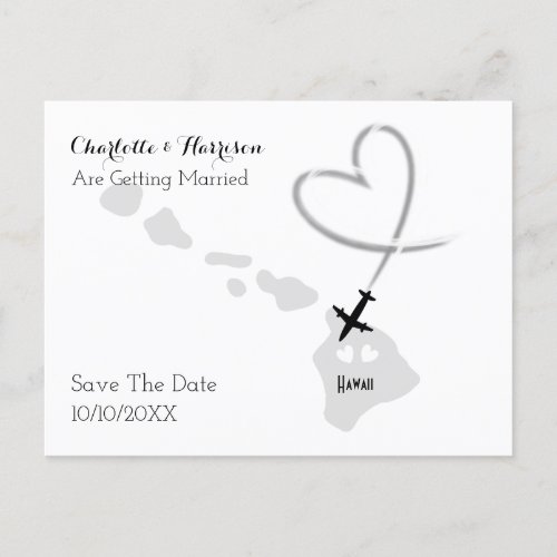 Destination Weddings Hawaii Save The Date Announcement Postcard