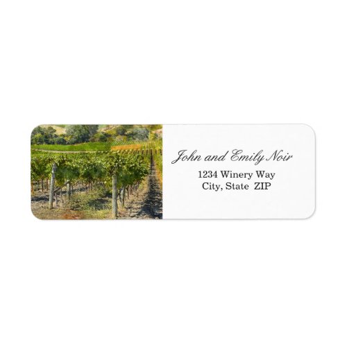 Destination Winery Wedding Address Labels