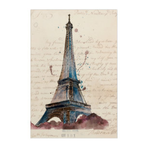 Destinations Letters From The Eiffel Tower Acrylic Print