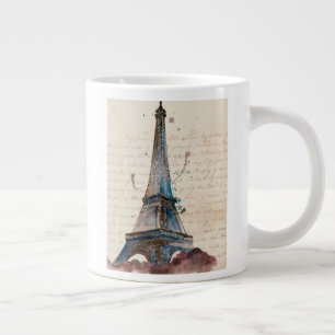 Destinations Letters From The Eiffel Tower Giant Coffee Mug