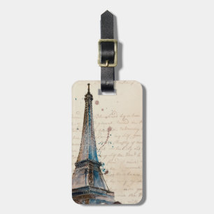 Destinations Letters From The Eiffel Tower Luggage Tag