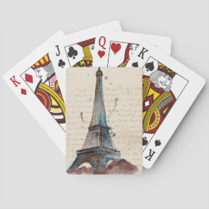 Destinations Letters From The Eiffel Tower Poker Cards