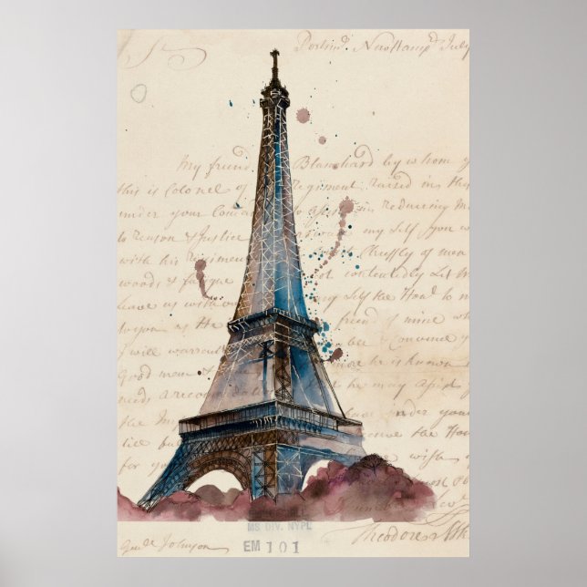 Destinations | Letters From The Eiffel Tower Poster (Front)