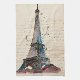 Destinations Letters From The Eiffel Tower Towel
