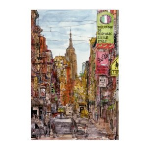 Destinations New York City View of Little Italy Acrylic Print