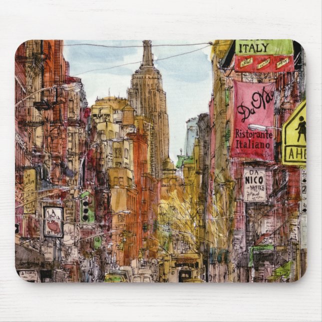 Destinations | New York City View of Little Italy Mouse Pad (Front)
