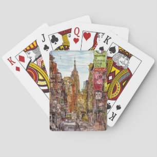 Destinations New York City View of Little Italy Poker Cards