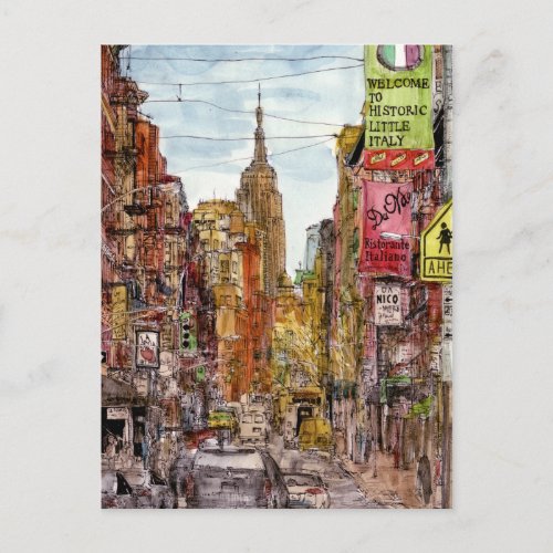 Destinations  New York City View of Little Italy Postcard