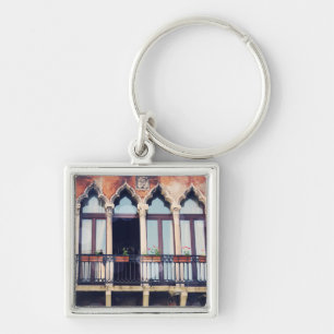 Destinations Rustic Venice Building Keychain