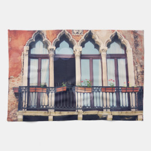 Destinations   Rustic Venice Building Kitchen Towel