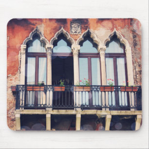 Destinations Rustic Venice Building Mouse Pad