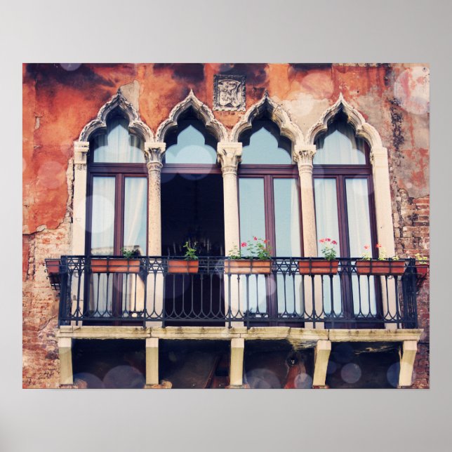 Destinations | Rustic Venice Building Poster (Front)