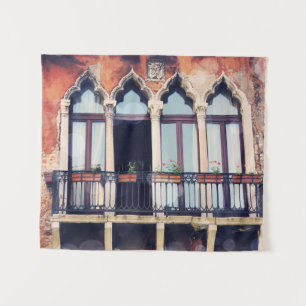 Destinations Rustic Venice Building Tapestry