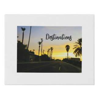 Destinations Sunset Faux Canvas Print