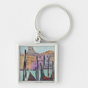 Destinations Two Gondolas in Venice Sketch Keychain