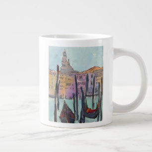 Destinations Two Gondolas in Venice Sketch Large Coffee Mug