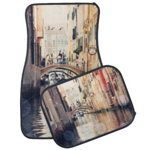 Destinations Venice Gondolas Photograph Car Mat