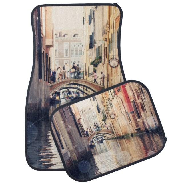 Destinations | Venice Gondolas Photograph Car Mat (Set)