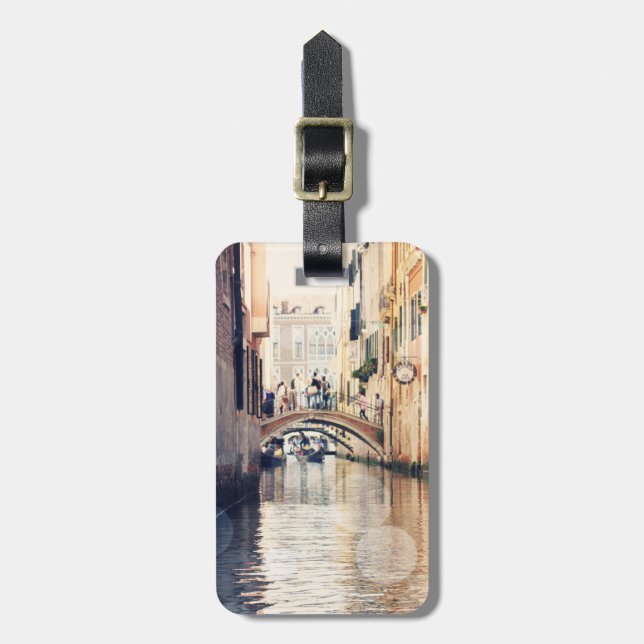Destinations | Venice Gondolas Photograph Luggage Tag (Front Vertical)