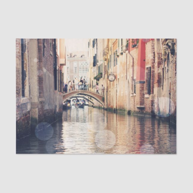Destinations | Venice Gondolas Photograph Tissue Paper (Front)