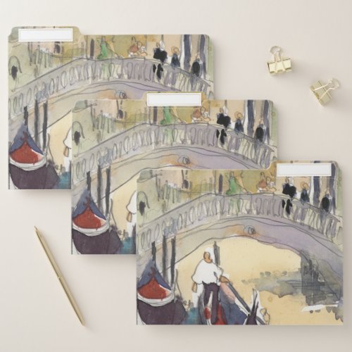 Destinations  Venice Plein Air Gondola Ride File Folder