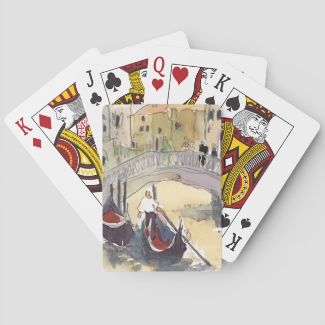 Destinations | Venice Plein Air Gondola Ride Poker Cards (Back)