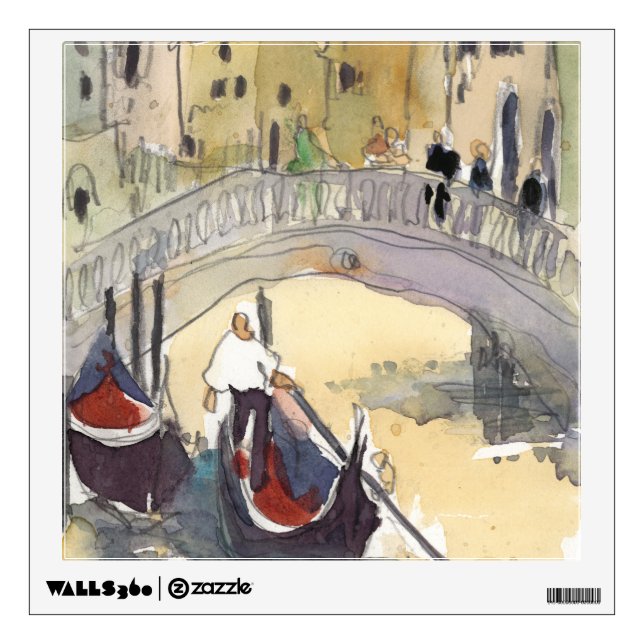 Destinations | Venice Plein Air Gondola Ride Wall Sticker (Front)