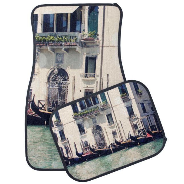 Destinations | Venice Waterfront Photograph Car Floor Mat (Set)