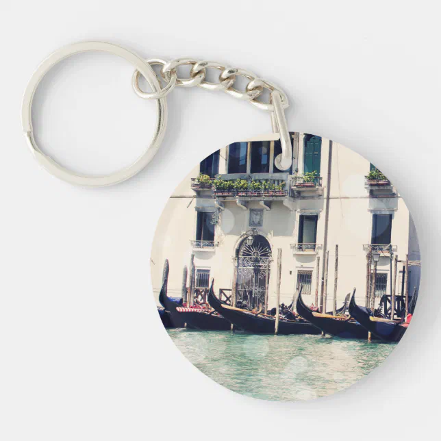 Destinations | Venice Waterfront Photograph Keychain | Zazzle