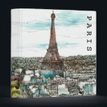 Destinations | Vintage Eiffel Tower in Paris View Binder<br><div class="desc">Afternoon has broken and you are transpired in a beautiful day in Paris. The watercolor gives us a fresh outlook at the booming capital of France. The fantastic artwork was painted by the one and only Melissa Wang. She allows us to see Paris through her eyes. With the Eiffel Tower...</div>