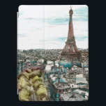 Destinations | Vintage Eiffel Tower in Paris View iPad Pro Cover<br><div class="desc">Afternoon has broken and you are transpired in a beautiful day in Paris. The watercolor gives us a fresh outlook at the booming capital of France. The fantastic artwork was painted by the one and only Melissa Wang. She allows us to see Paris through her eyes. With the Eiffel Tower...</div>
