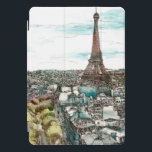 Destinations | Vintage Eiffel Tower in Paris View iPad Pro Cover<br><div class="desc">Afternoon has broken and you are transpired in a beautiful day in Paris. The watercolor gives us a fresh outlook at the booming capital of France. The fantastic artwork was painted by the one and only Melissa Wang. She allows us to see Paris through her eyes. With the Eiffel Tower...</div>