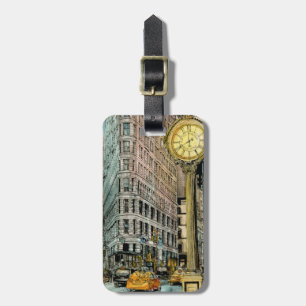 Destinations Vintage Fifth Avenue Clock Luggage Tag