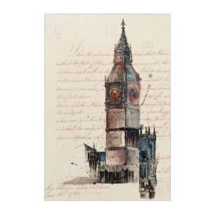 Destinations Vintage Letters From Big Ben Acrylic Print