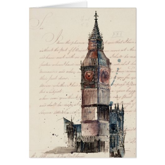 Destinations | Vintage Letters From Big Ben Cards (Front)