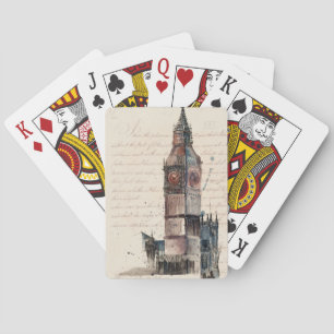Destinations Vintage Letters From Big Ben Poker Cards